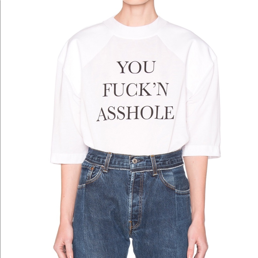 Vetements white tee shirt